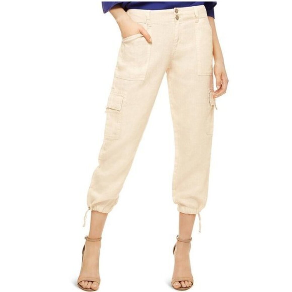 Sanctuary Terrain Linen Cropped Pants. 30